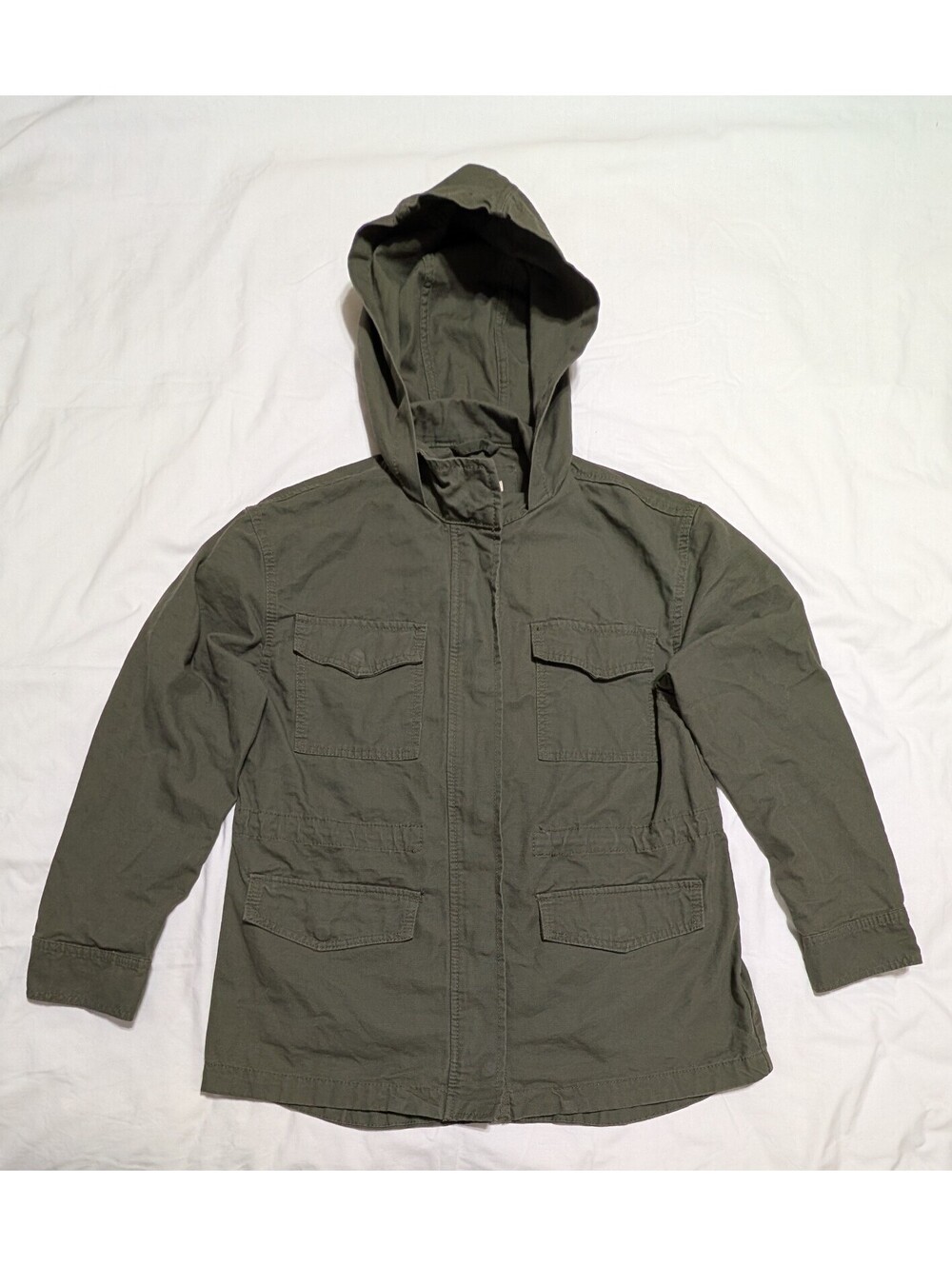 Universal Thread Women's M Utility Jacket Olive Green Hooded